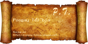 Posgay Tóbia névjegykártya